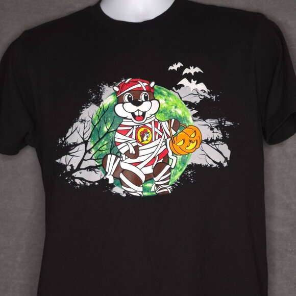 Buc-Ees Halloween Boo Crew T-Shirt M Mummy Beaver Graphic Print Short Sleeve - Picture 1 of 5